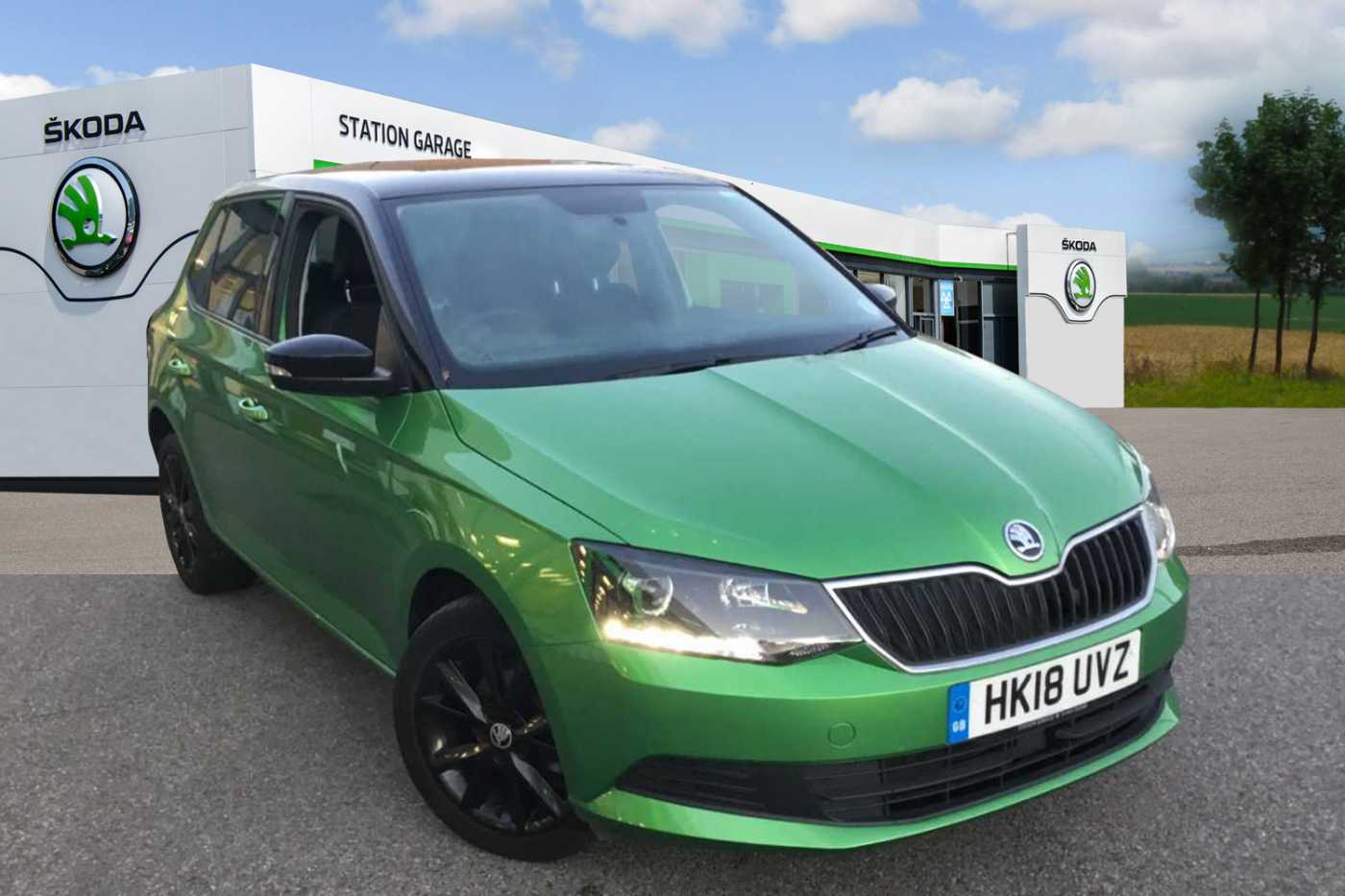 Emerald green skoda