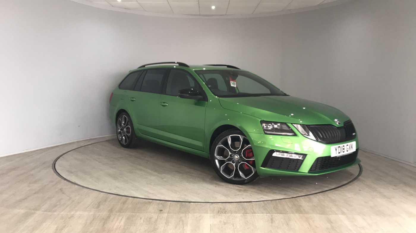 Emerald green skoda