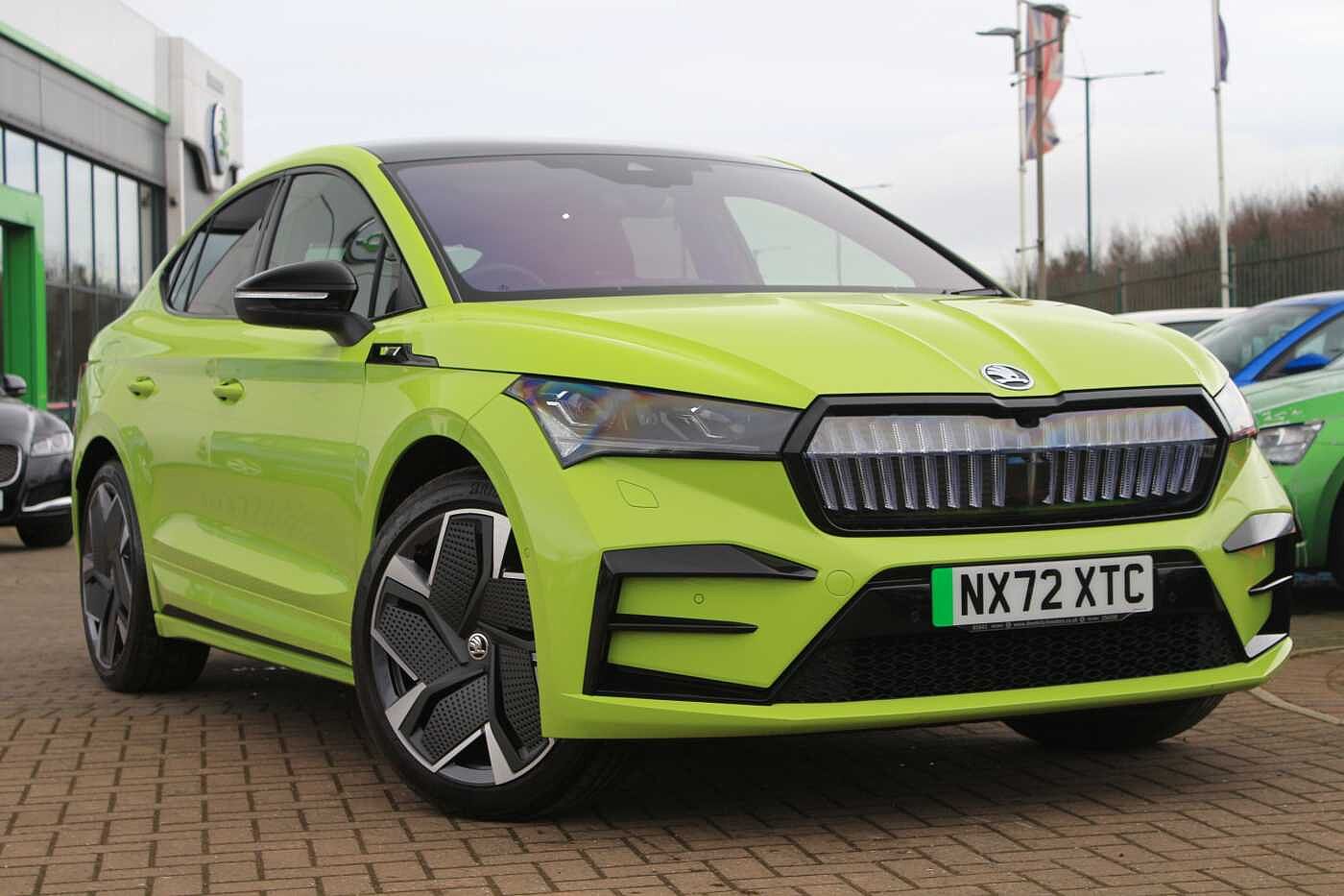 Find A Used Green ŠKODA Enyaq 80X iV (299ps) vRS AWD Fully Electric ...