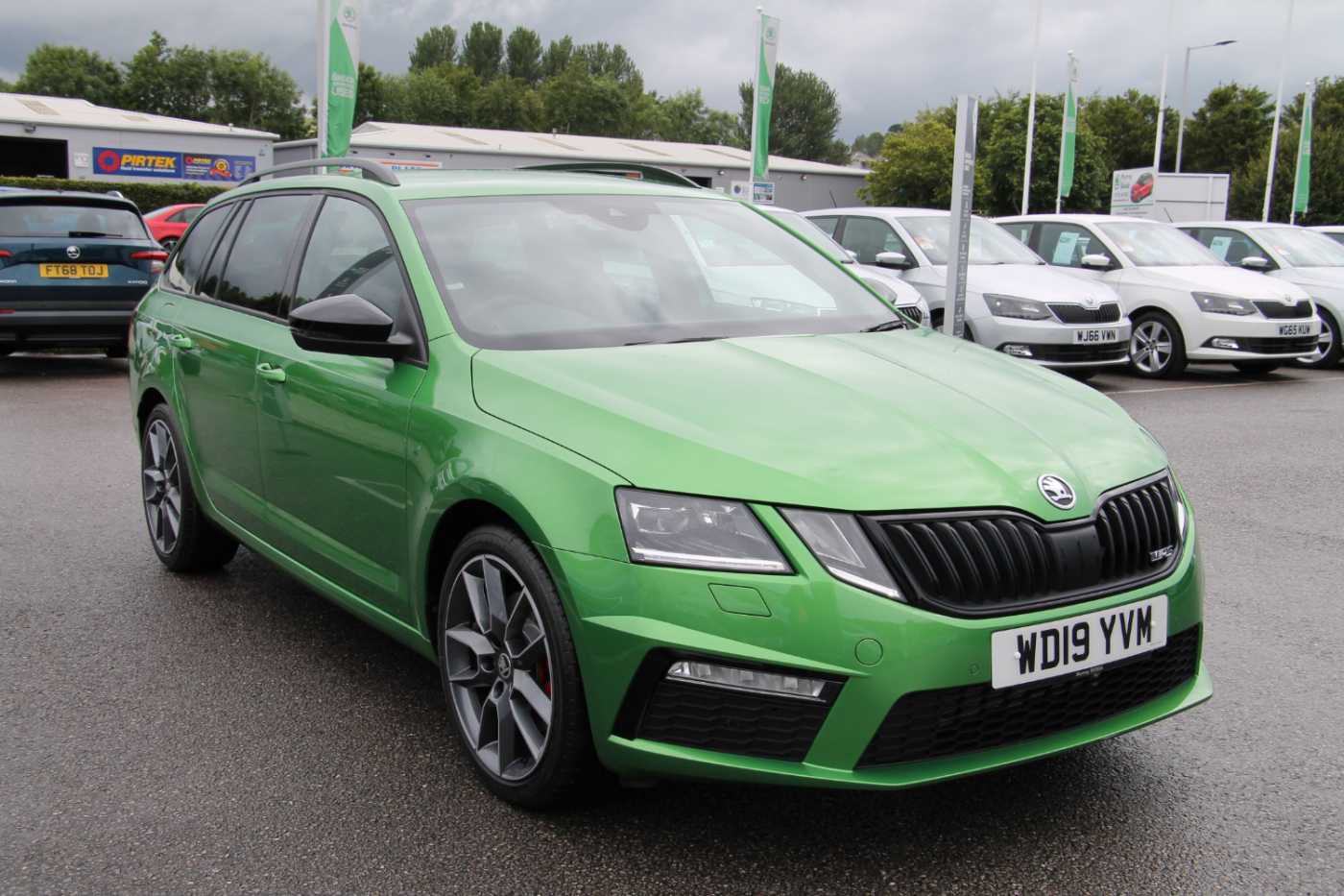 Emerald green skoda