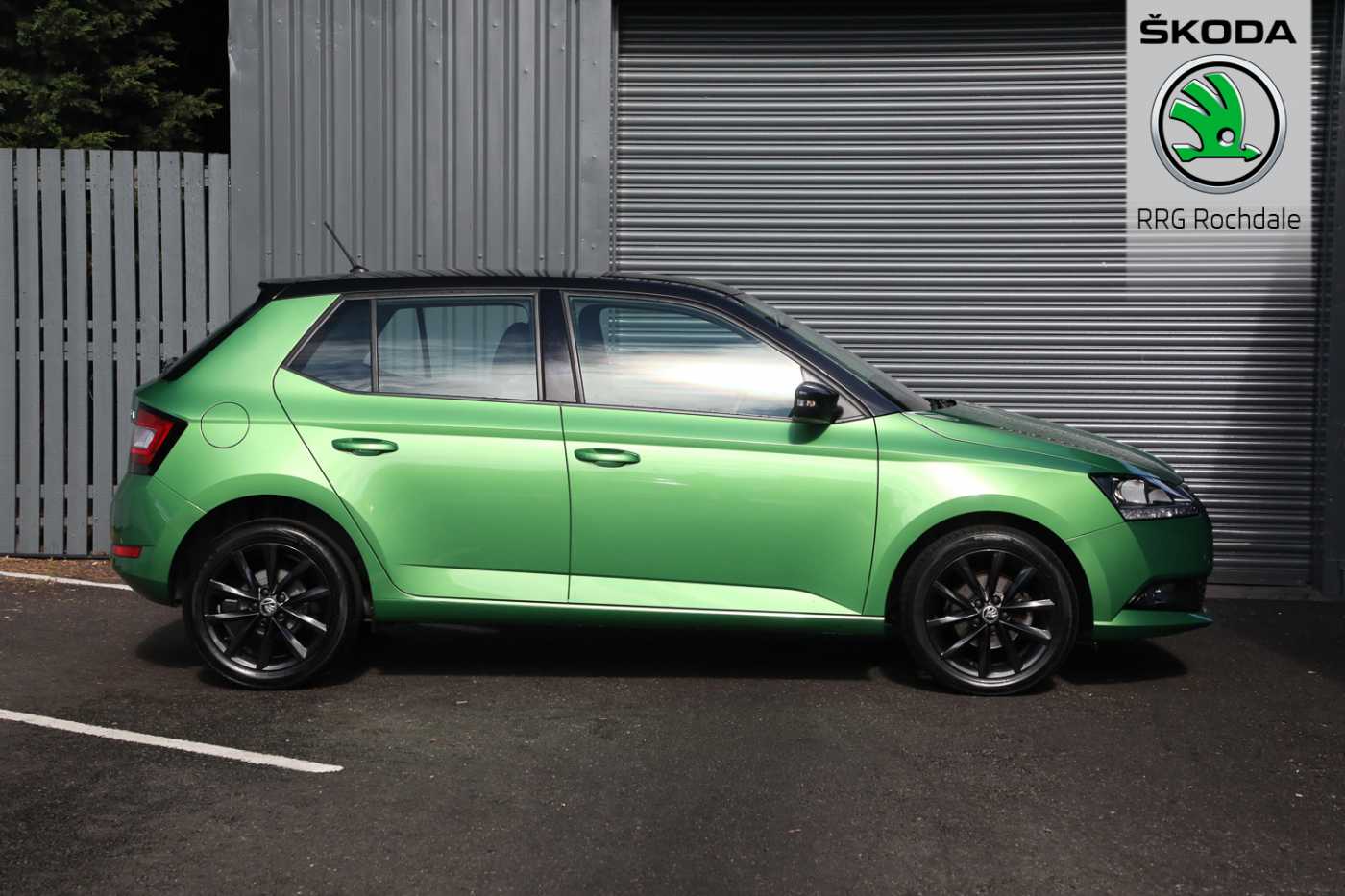 Emerald green skoda