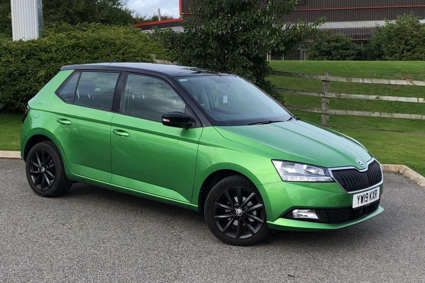 Emerald green skoda